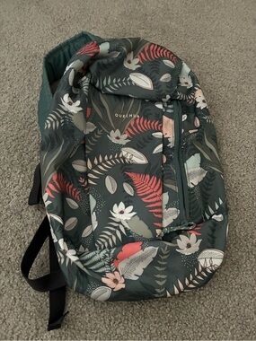 Quechua Green Floral Backpack